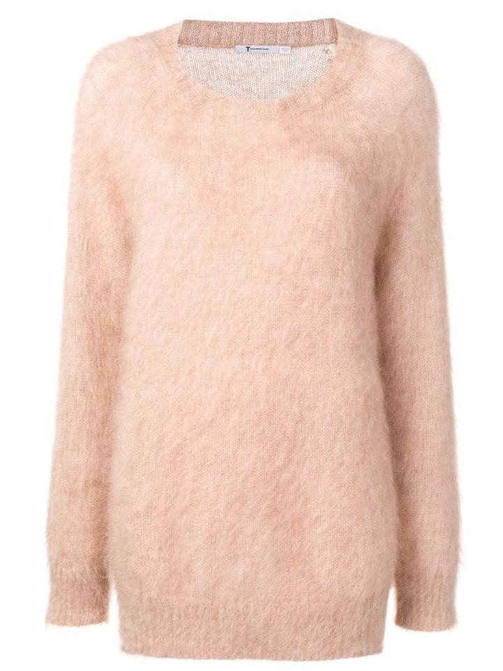 T By Alexander Wang Crew Neck Sweater - Neutrals