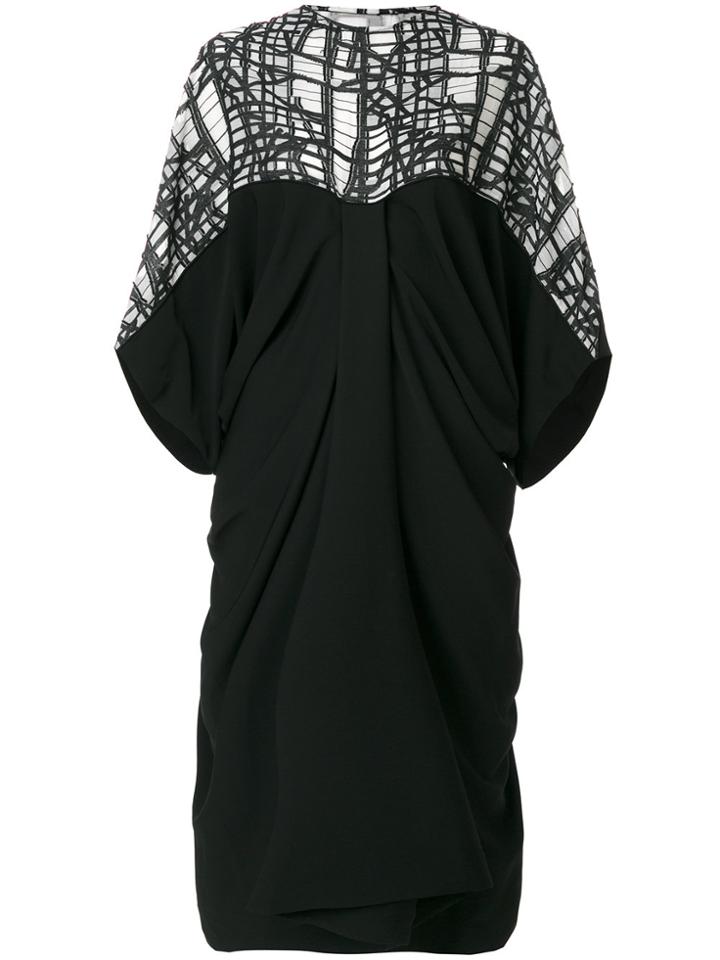 Chalayan Draped Shoulder Dress - Black