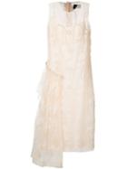 Simone Rocha Embellished Sheer Layer Dress, Women's, Size: 8, Nude/neutrals, Polyimide/polyester/acetate/cupro