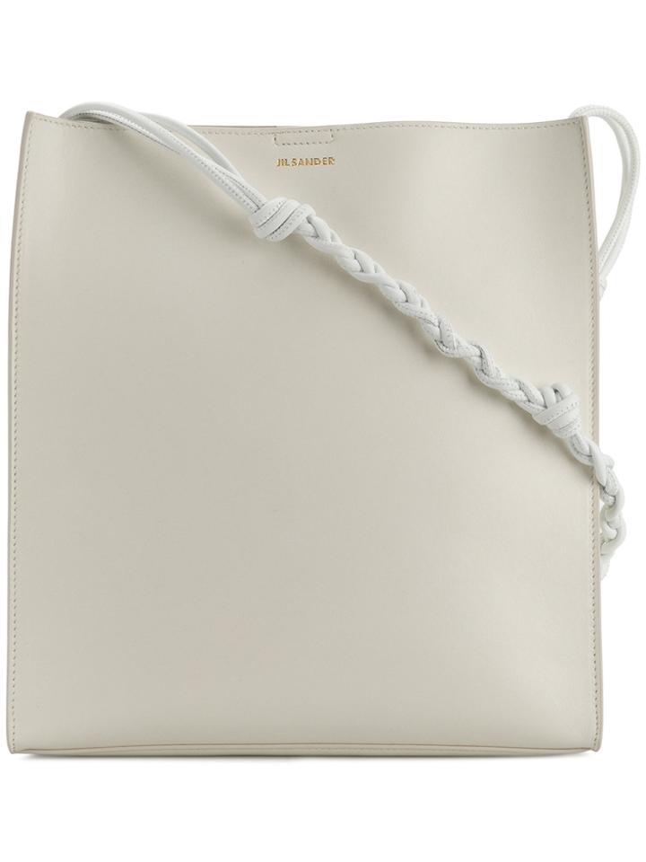 Jil Sander Flat Shoulder Bag - White
