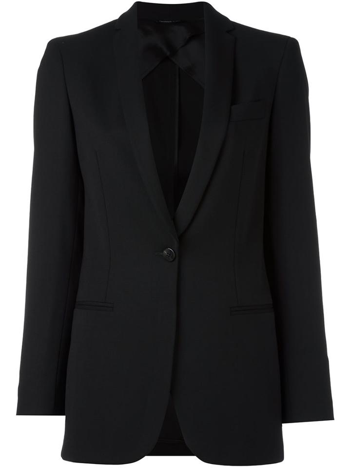 Tonello Single Breasted Blazer, Women's, Size: 46, Black, Spandex/elastane/viscose/wool