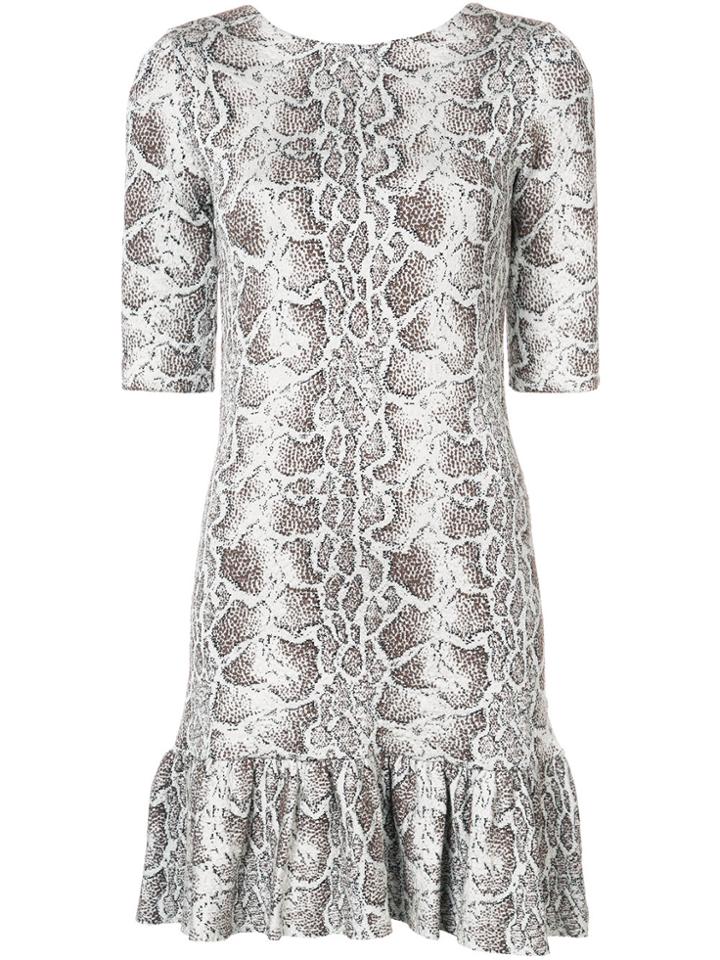 Chloé Python Print Ruffled Dress - Multicolour