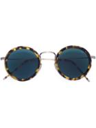 Eyevan7285 Round Frame Sunglasses, Adult Unisex, Brown, Acetate