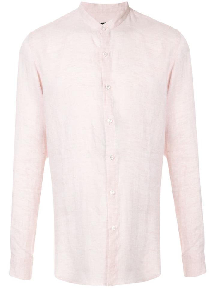 Giorgio Armani Band Collar Shirt - Pink