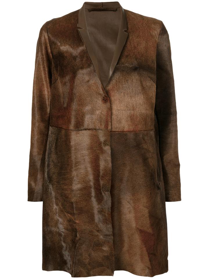 Salvatore Santoro Concealed Button Coat - Brown
