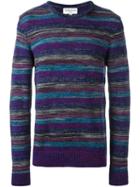 Ymc Striped Pullover, Men's, Size: Large, Pink/purple, Acrylic/polyamide/spandex/elastane/merino