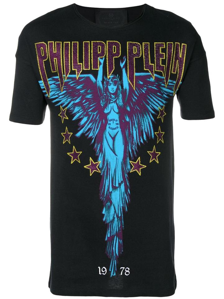 Philipp Plein Brand Print T-shirt - Black
