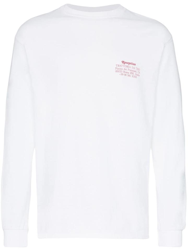 Reception Roma Long-sleeved T-shirt - White