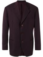 Romeo Gigli Vintage Pinstriped Blazer, Men's, Size: 50, Red