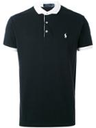 Logo Embroidered Polo Shirt - Men - Cotton - Xxl, Black, Cotton, Polo Ralph Lauren