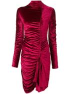 Kenzo Ruched Turtleneck Dress - Pink
