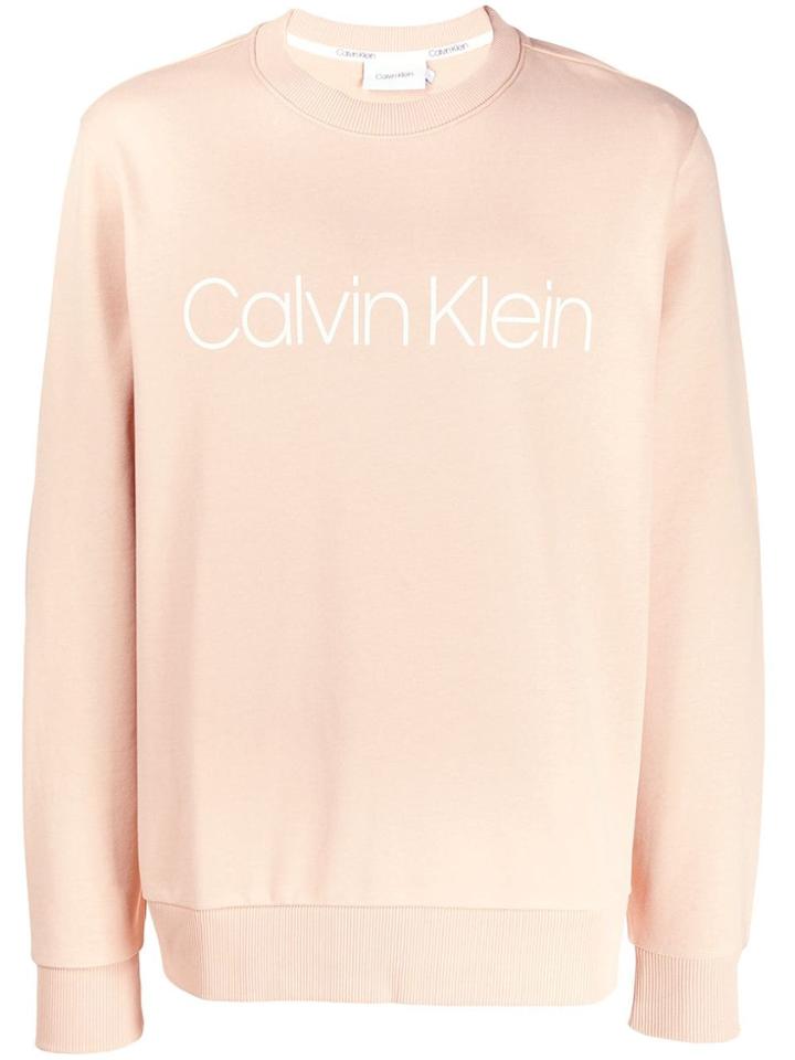 Calvin Klein Logo Printed Sweater - Neutrals