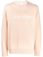 Calvin Klein Logo Printed Sweater - Neutrals
