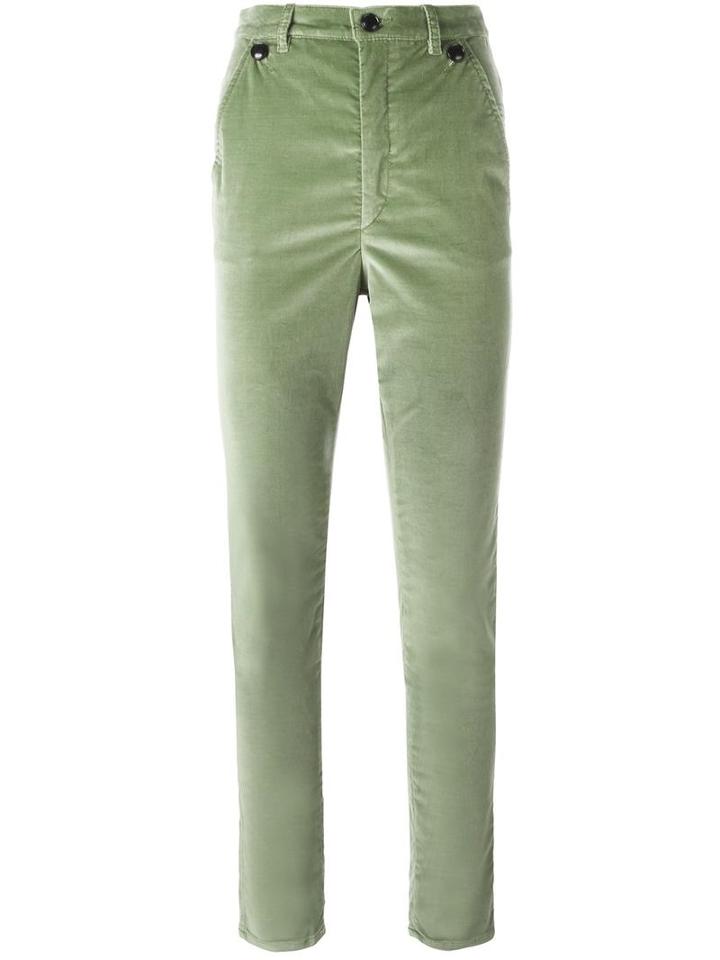 Isabel Marant - Slim Fit Trousers - Women - Cotton/polyester/spandex/elastane - 40, Green, Cotton/polyester/spandex/elastane