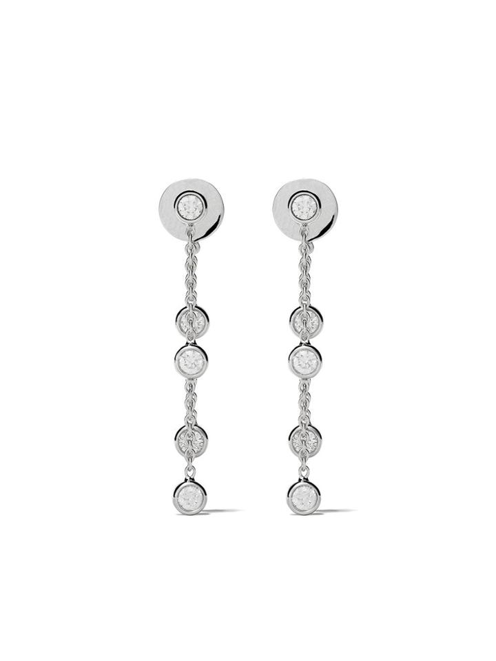 De Beers 18kt White Gold My First De Beers Five Diamond Earrings