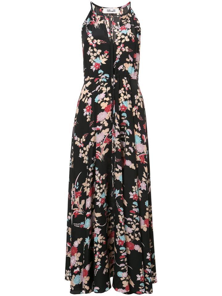 Diane Von Furstenberg Floral Maxi Dress - Black