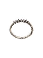 Angostura Crystal Embellished Ring - Silver