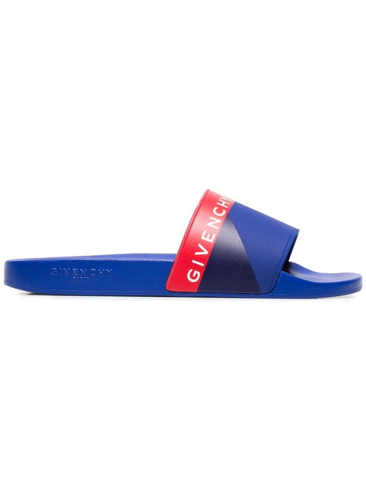 Givenchy Logo Colour Contrast Slides - Blue