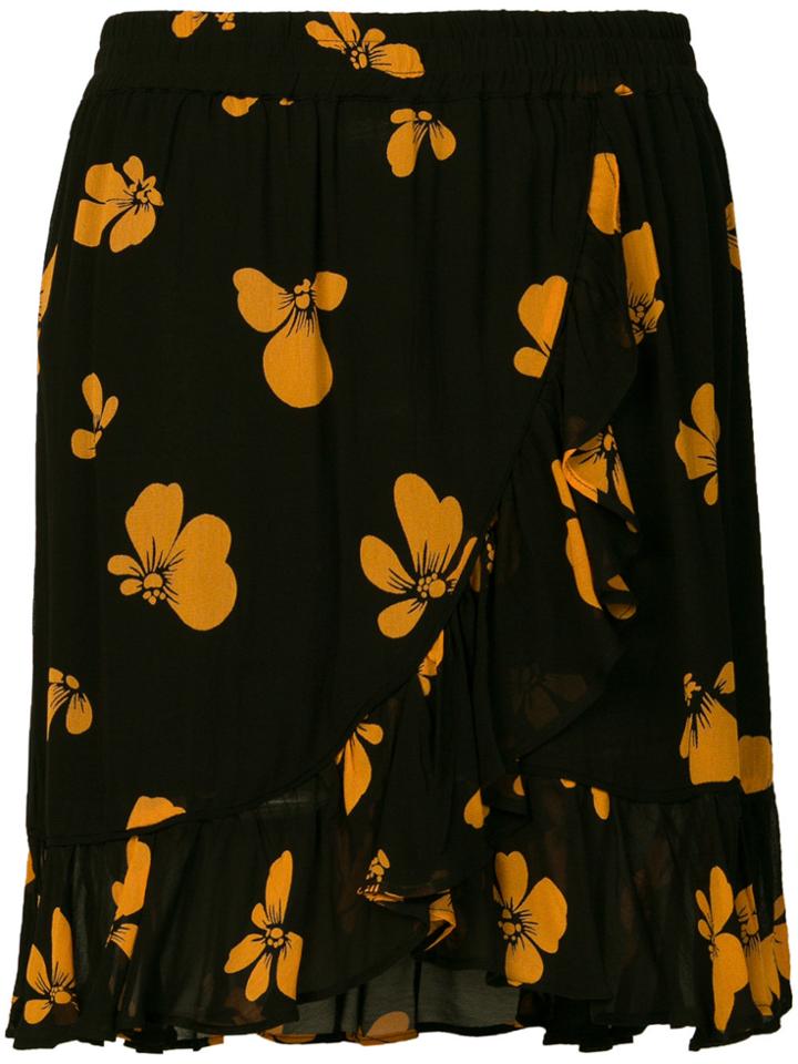 Ganni Floral Print Dress - Black