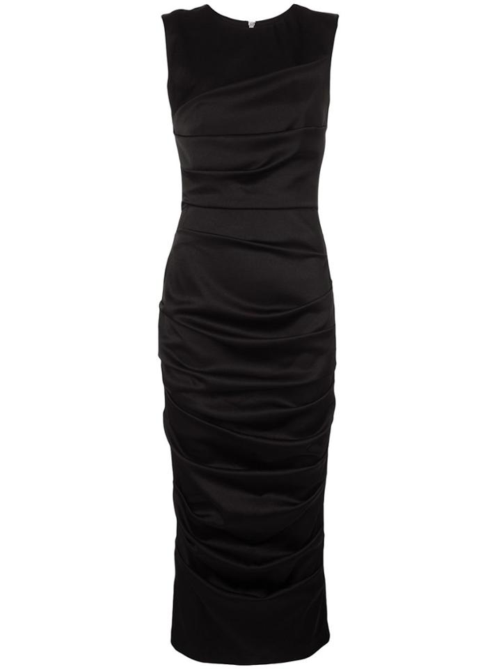 Alex Perry Fitted Ruched Dress - Black