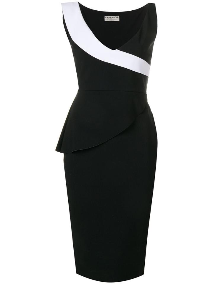 Le Petite Robe Di Chiara Boni Wrap Peplum Dress - Black