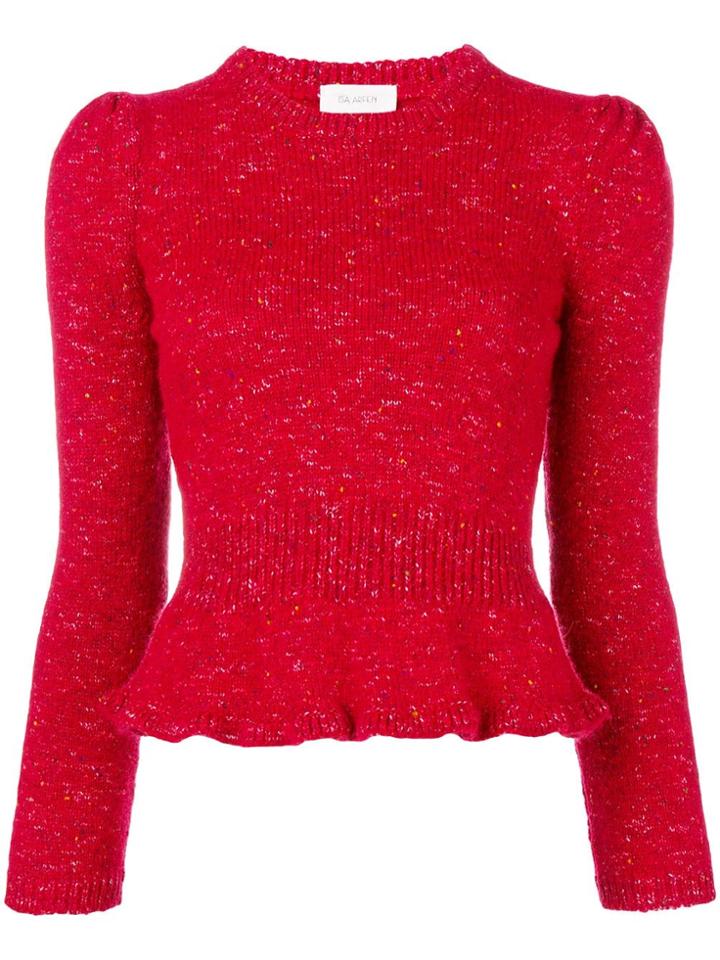 Isa Arfen Peplum Jumper - Red