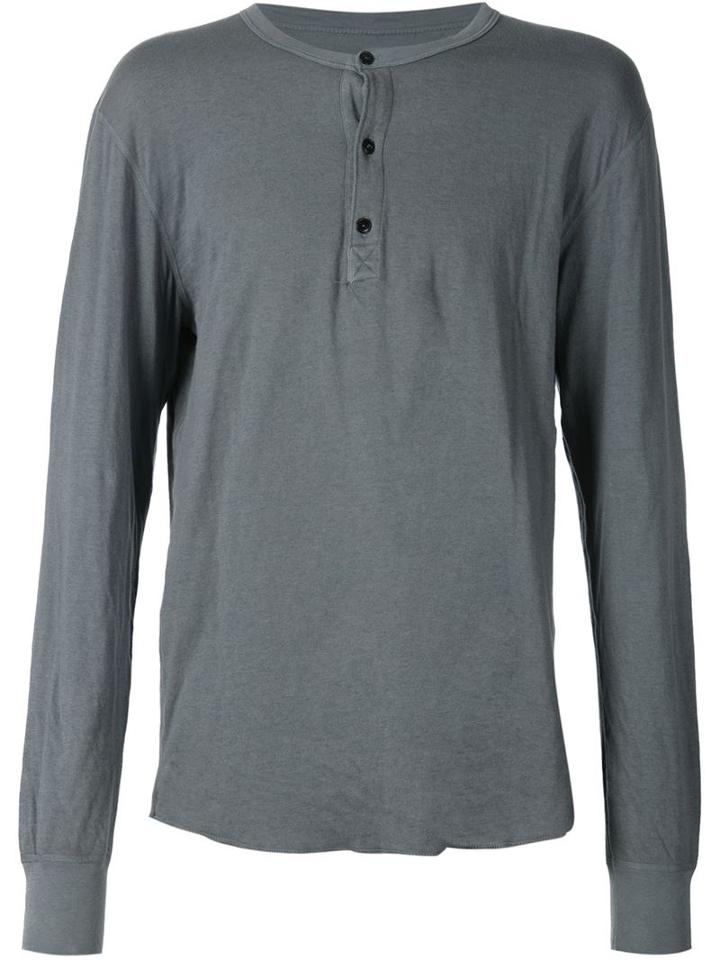 321 Longsleeved Henley T-shirt, Men's, Size: Xl, Grey, Cotton/polyester