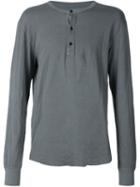 321 Longsleeved Henley T-shirt, Men's, Size: Xl, Grey, Cotton/polyester