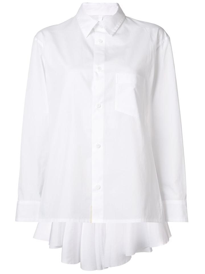 Yohji Yamamoto Flared Back Shirt, Women's, Size: 1, White, Cotton