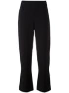 Giorgio Armani Cropped Trousers, Women's, Size: 42, Black, Silk