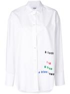 Msgm Front Printed Shirt - White