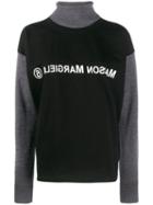 Mm6 Maison Margiela Layered Roll-neck T-shirt-effect Jumper - Grey