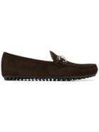 Gucci Web Horsebit Driving Loafers - Brown