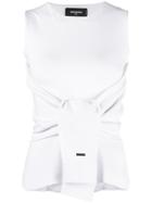 Dsquared2 Waist-tied Fitted Top - White