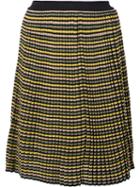 Sonia Rykiel A-line Striped Skirt, Women's, Size: Medium, Black, Polyester/viscose