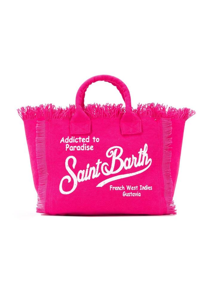 Mc2 Saint Barth Logo Fringed Tote - Pink