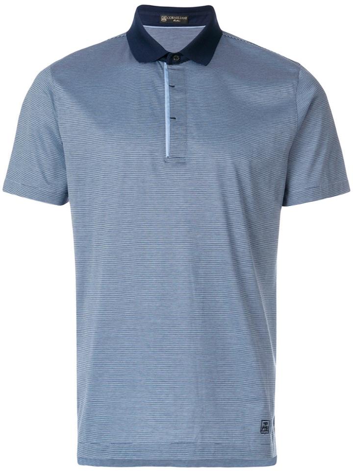 Corneliani Classic Fitted Polo Top - Blue