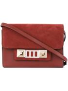 Proenza Schouler Leather Nubuck Ps11 Wallet With Strap - Red
