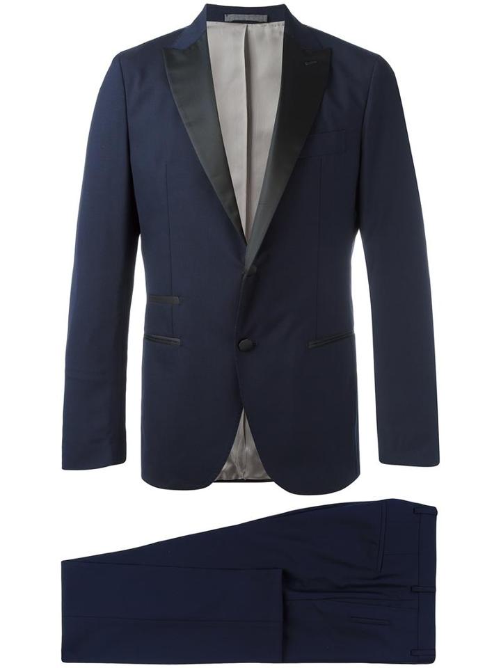 Eleventy Two Piece Dinner Suit, Men's, Size: 54, Blue, Wool/cupro