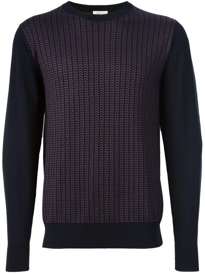 Brioni Striped Intarsia Jumper
