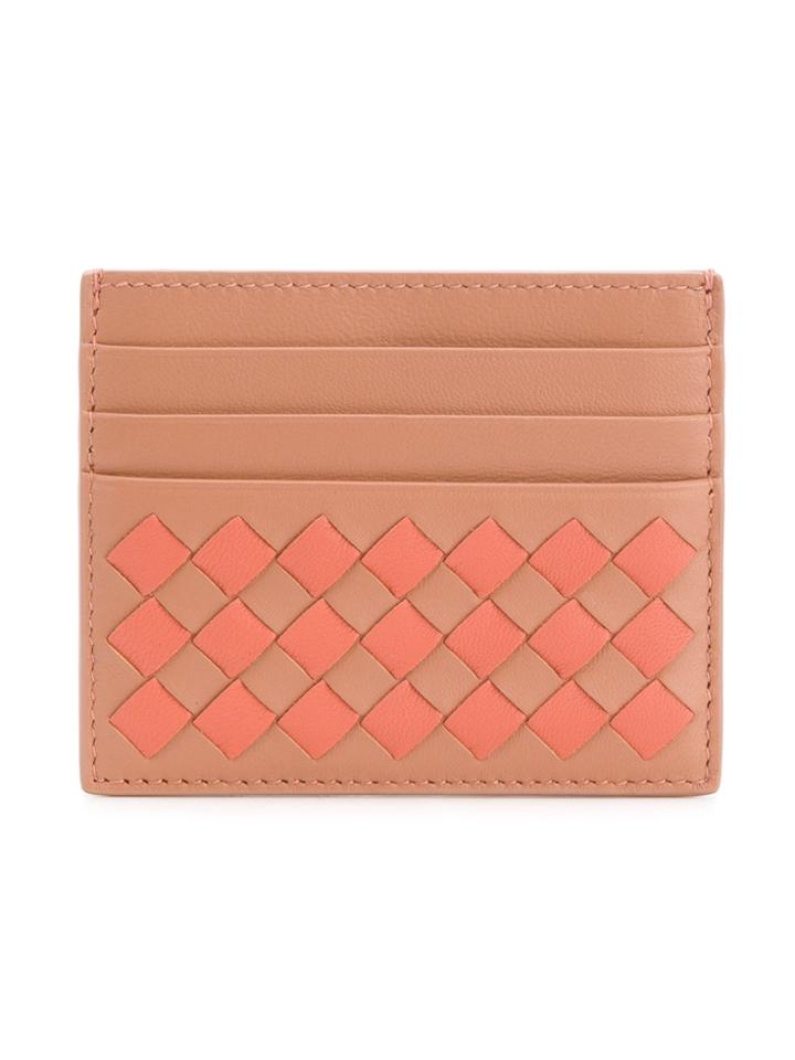 Bottega Veneta Woven Cardholder - Nude & Neutrals
