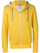 Eleventy Long-sleeve Fitted Hoodie - Yellow