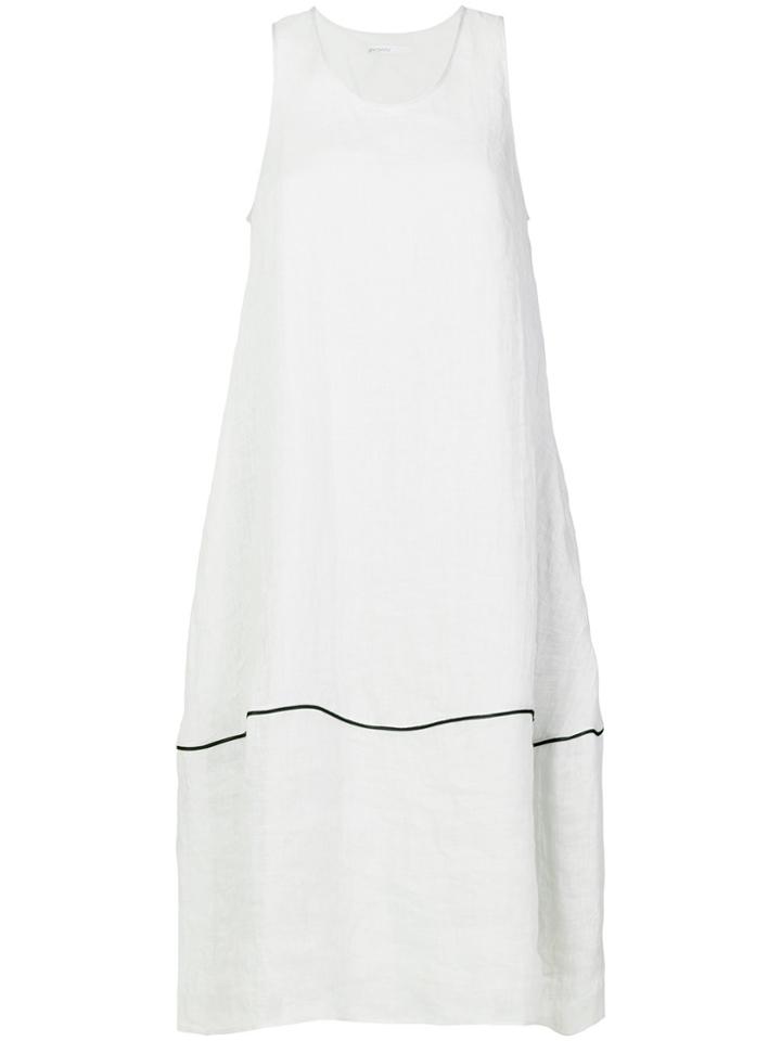 Gentry Portofino Piped Trim Detail Dress - Grey