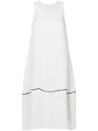 Gentry Portofino Piped Trim Detail Dress - Grey