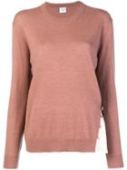 Alysi Contrast Insert Sweater - Pink & Purple