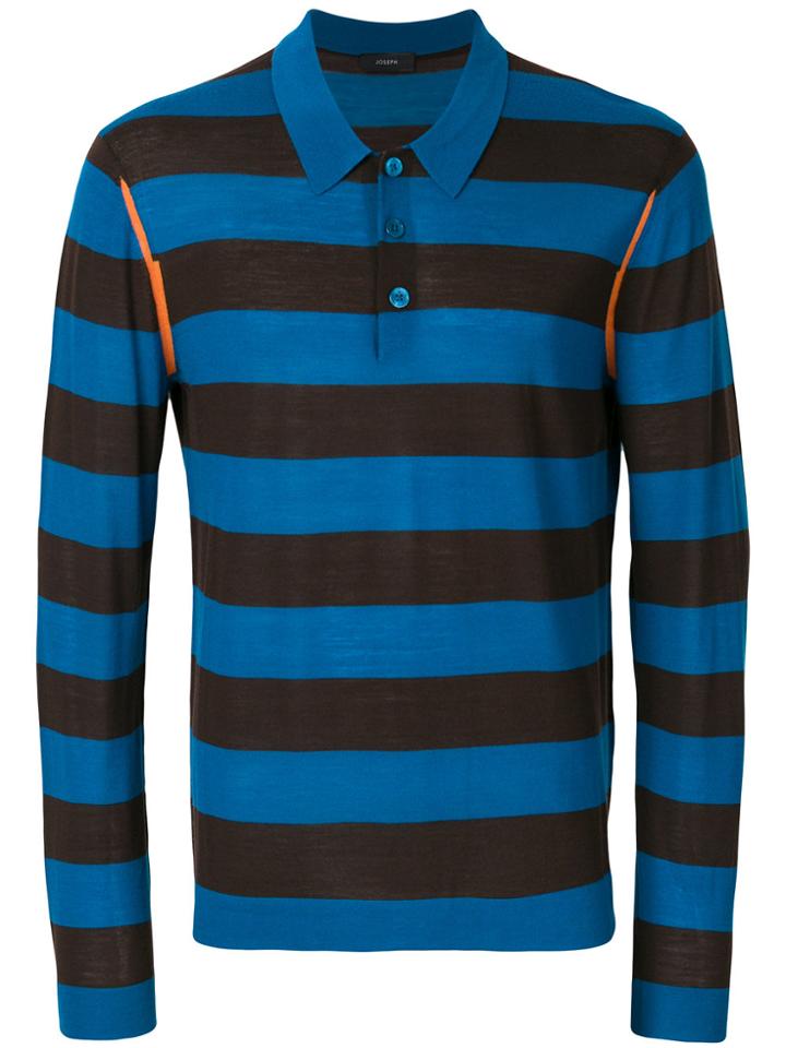 Joseph Striped Polo Shirt - Blue
