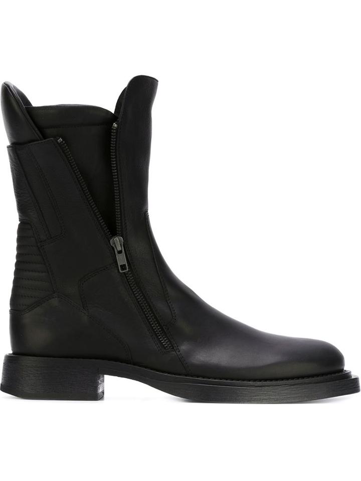 Ann Demeulemeester Side Zip Boots, Men's, Size: 44, Black, Leather