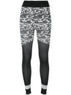 Adidas By Stella Mccartney Floral Print Leggings, Women's, Size: Small, Black, Polyester/nylon/spandex/elastane