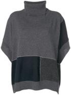 Fabiana Filippi Turtleneck Poncho - Grey