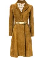 Gucci Vintage Chain Belt Midi Coat - Brown